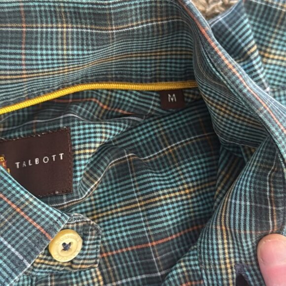 Robert Talbott Medium Multi Color Plaid Pattern Button Front Shirt - Picture 4 of 8
